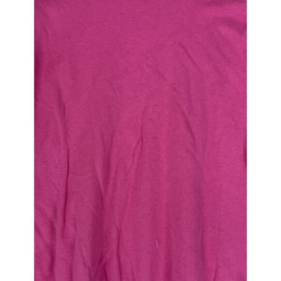 Ann Taylor LOFT Outlet Small Pink Cap Sleeve Ruffle Sweater Scallop Neckline - Picture 4 of 7